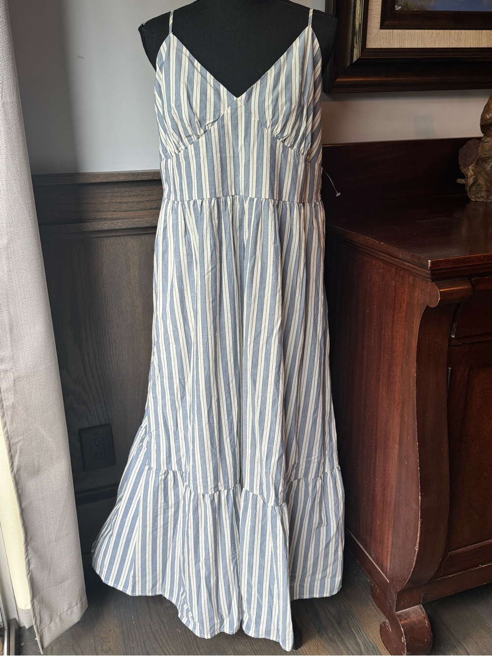 a new day Blue and White Striped Maxi Dress
